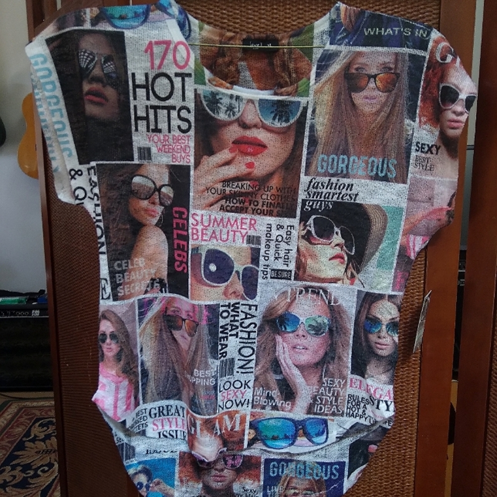 Love J ladies photo printed shirt